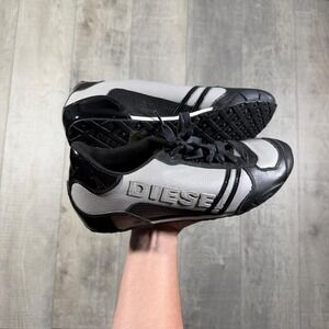 2000s gray and black diesel Harold solar light, Y2K style shoes